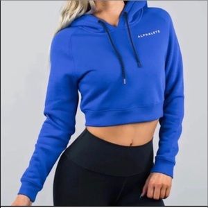 Blue cropped hoodie